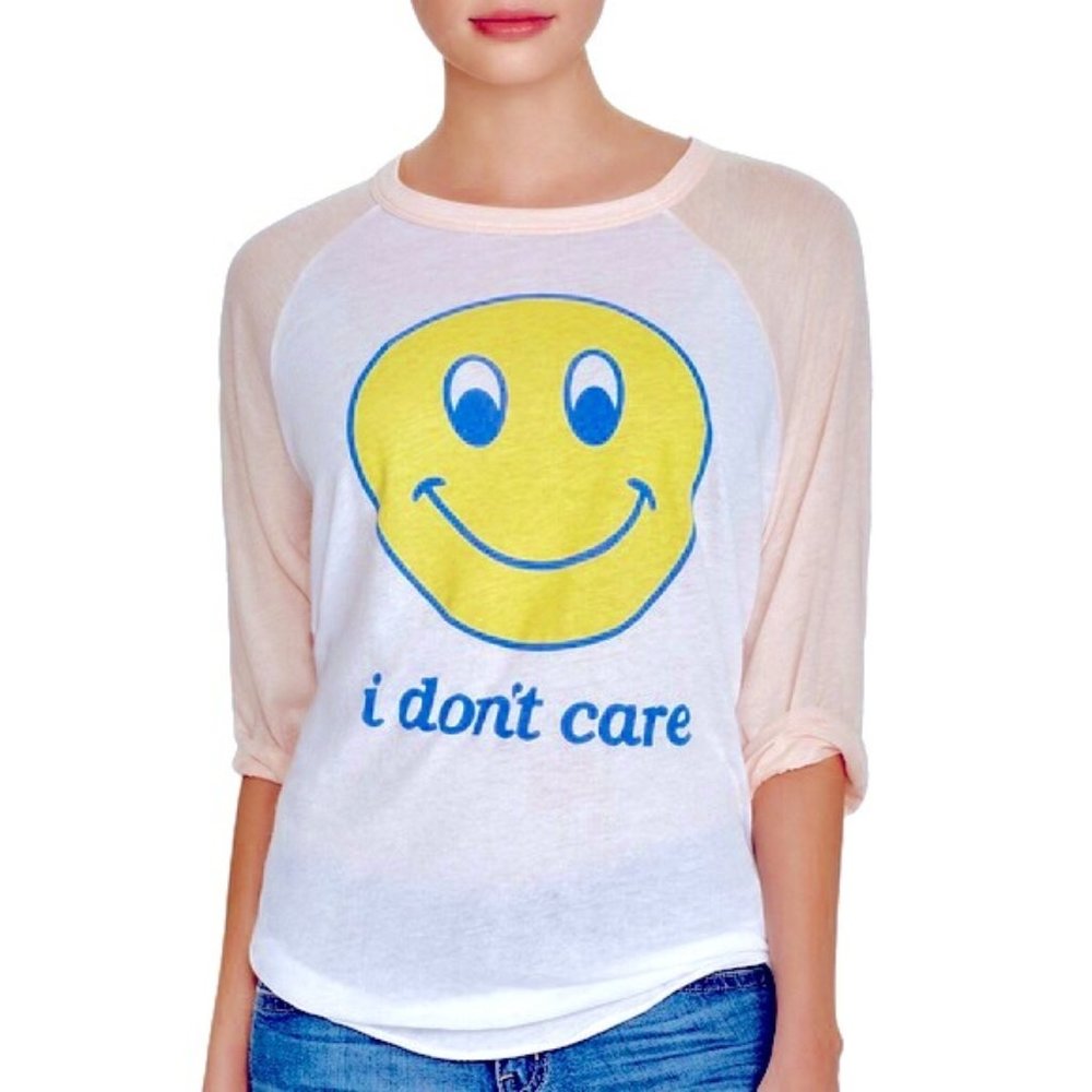 Wildfox Raglan ‘I don’t care’ tee